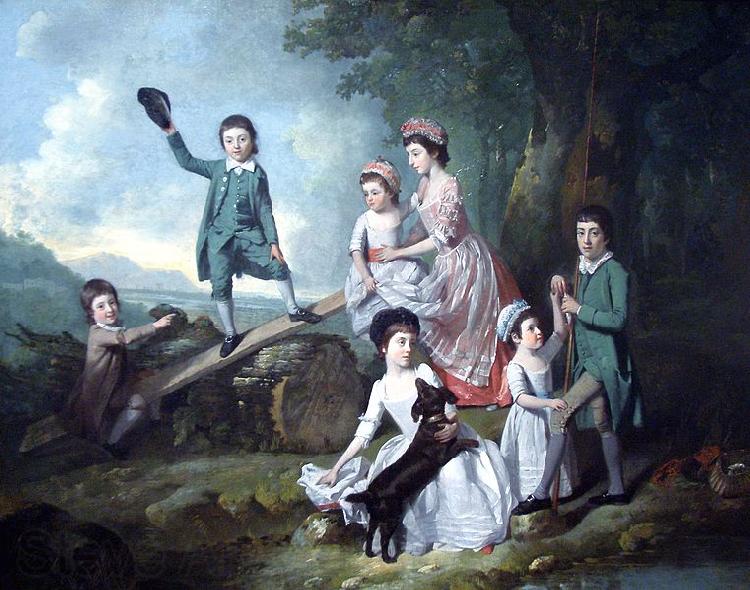 Johann Zoffany The Lavie Children France oil painting art